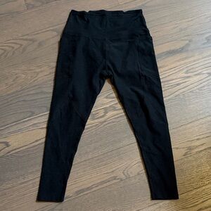 Beyond Yoga Black Heather High-Waist Women’s Leggings - size L